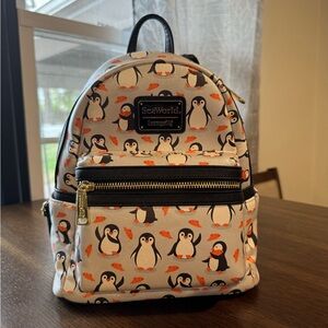 SeaWorld Loungefly Penguin Mini Backpack